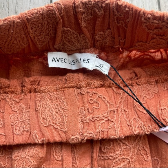 Avec Les Filles Orange Cargo Shorts Relaxed Fit - Picture 3 of 6